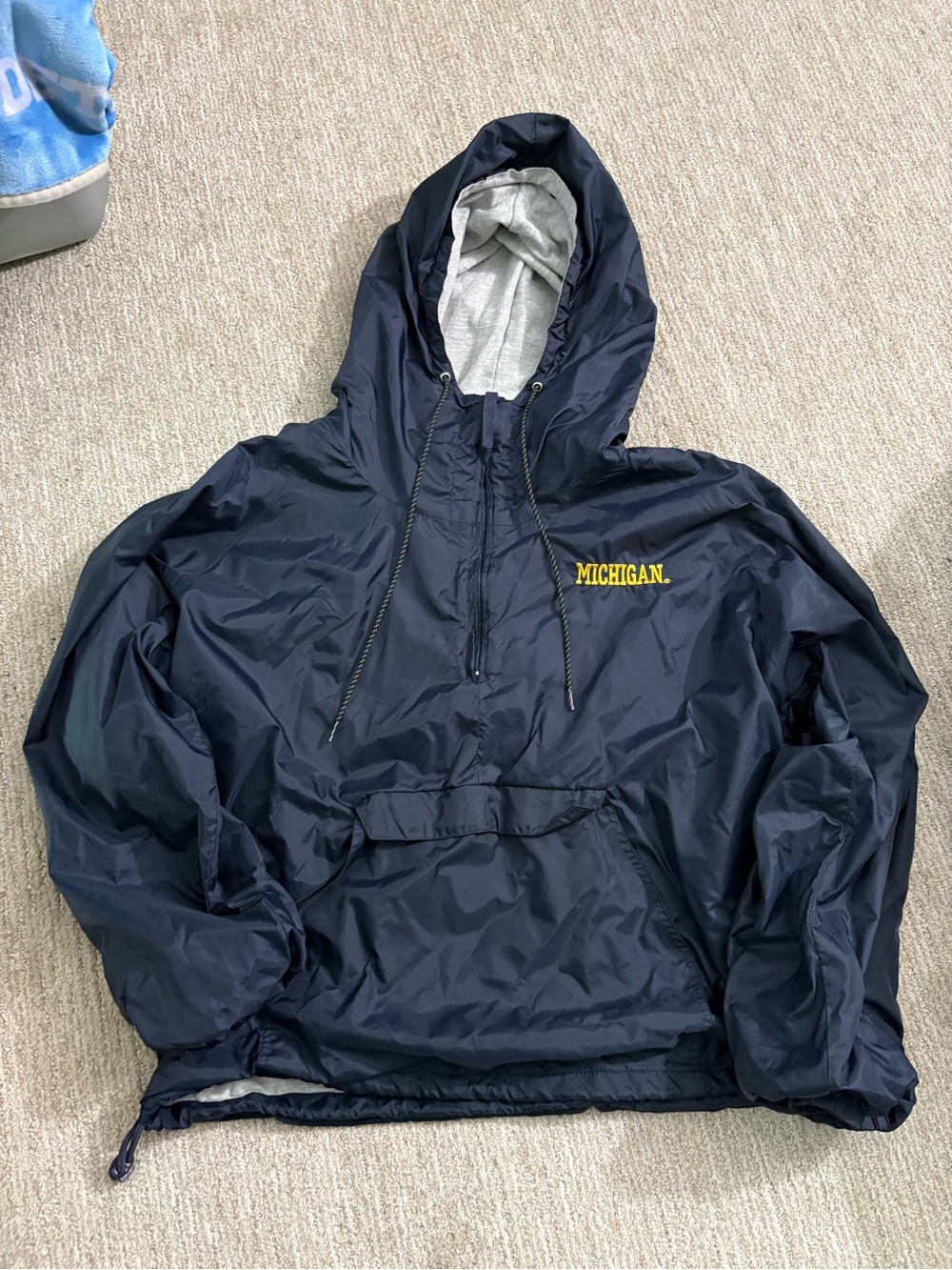 Vintage Steve & Barry’s University of Michigan Pullover Hooded Windbreaker